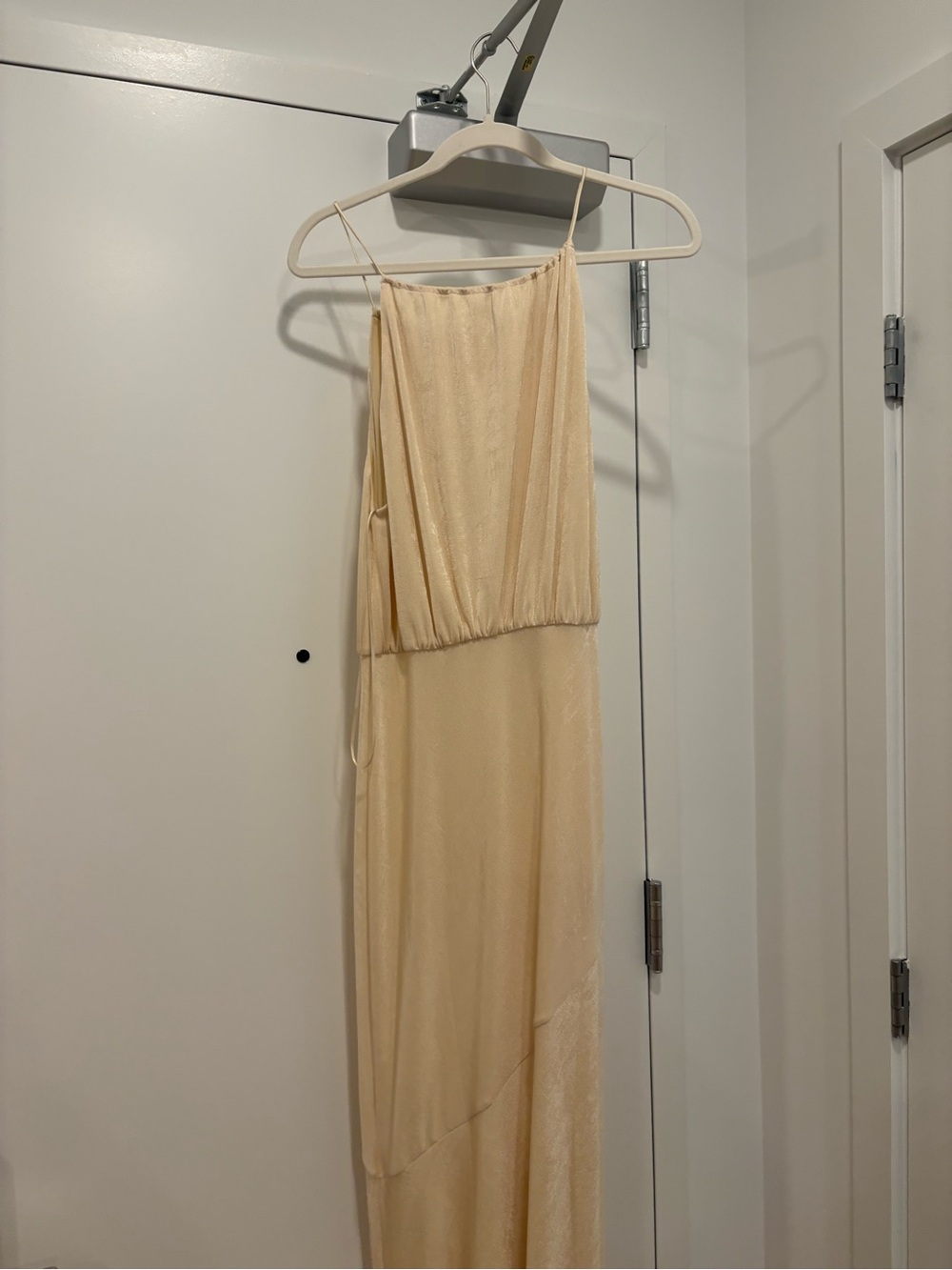 Reformation Ivory Cream Maxi Dress with Blouson Top - Picture 7 of 7